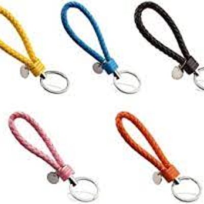 5PCS Keychain Braided Leather Keychain for all cars Keyring Men Key Chains Women Key Chain