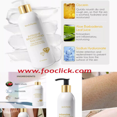 Organic White Body Moisturizing Lotion for Removing Spots and Make Skin Brighter