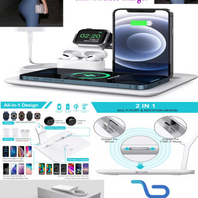 Wireless Charging Dock Station Fast Stand 4 in 1