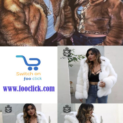 Ladies Faux Fur Coats And Jacket With Hood