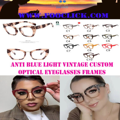 Anti Blue Light Vintage Custom Optical Eyeglasses Frames