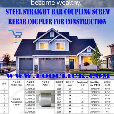 Steel Straight Bar Coupling Screw Rebar Coupler For Construction