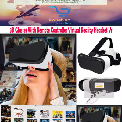 Virtual Reality Headset Vr 3D Glasses With Remote Controller