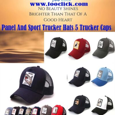 Animal Embroidery Patch Trucker Caps 5 Panel And Sport Trucker Hats