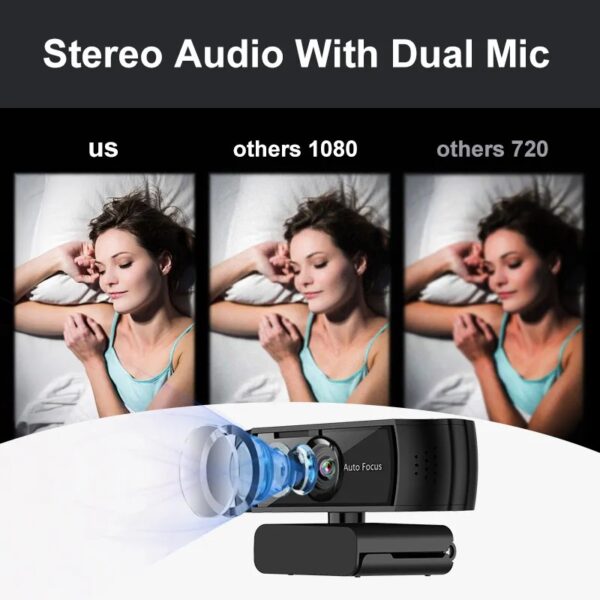 Web Camera Auto Focus 4X Digital Microphones Shutter Digital Webcam 30 FPS - Image 3