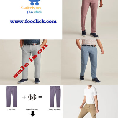 Golf Wear Casual Waist Slim Fit Men Trousers or Pants Stretch Fabric