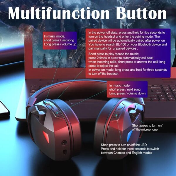 Hand-free Earphones, Headphones Or Earbud For PC Bluetooth Gaming - Image 4