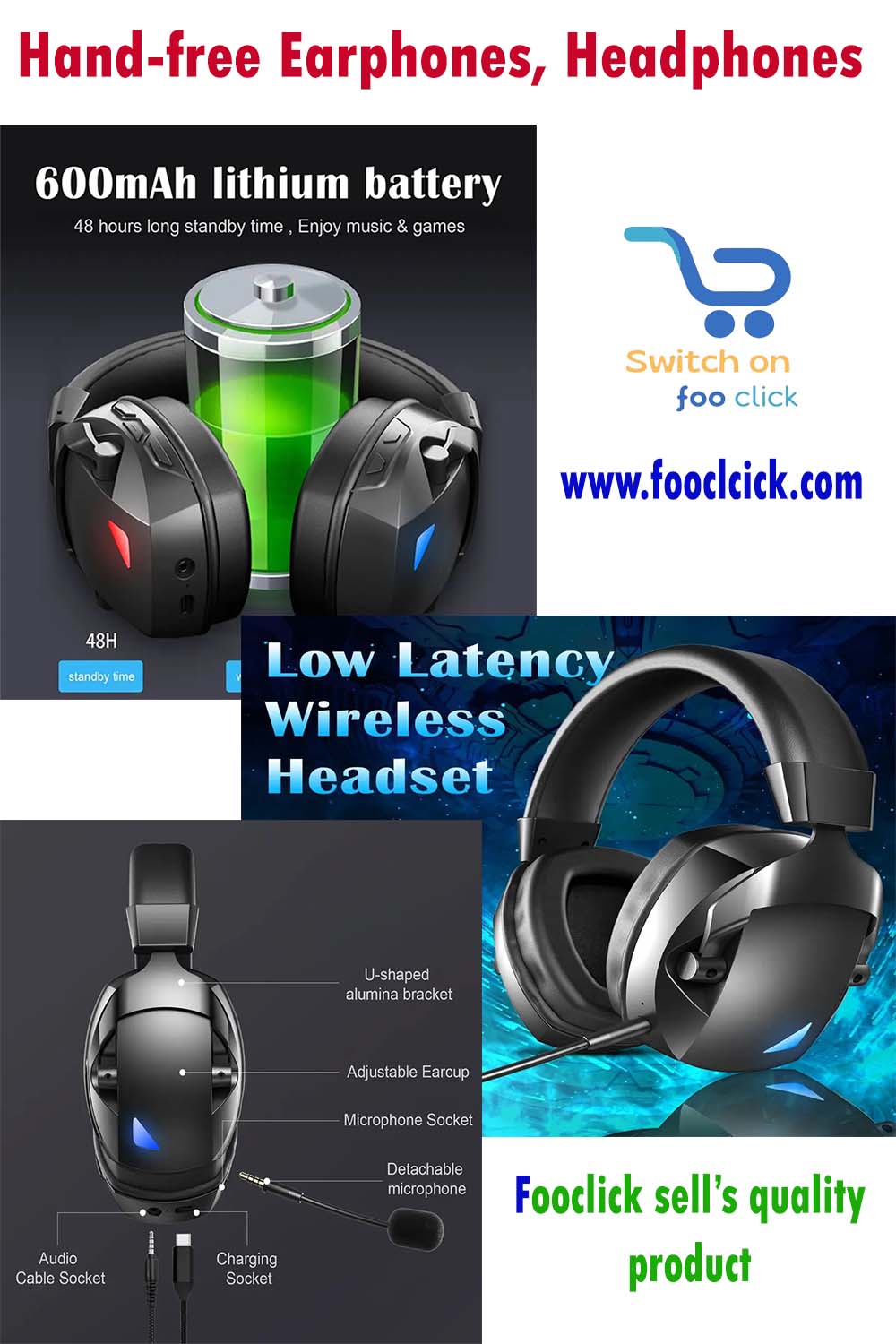 Hand-free Earphones, Headphones Or Earbud For PC Bluetooth Gaming