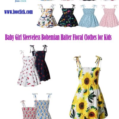 Baby Girl Sleeveless Bohemian Halter Floral Clothes for Kids