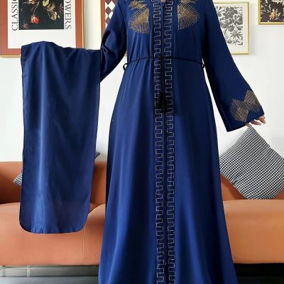 New Women Elegant Dress Chiffon Open Abaya with Zipper Muslim