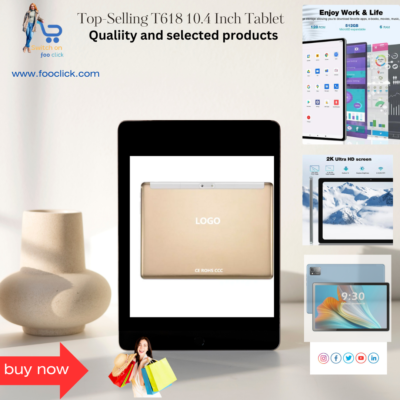 Top-Selling T618 10.4 Inch Tablet: 2K Screen, 6GB RAM, 128GB Storage, Octa-Core, Android 4G, Complete with Case