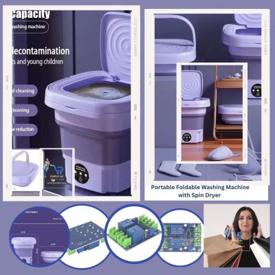 Portable Foldable Washing Machine with Spin Dryer