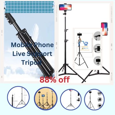 Mobile Phone Live Support Tripod – Multi-Functional Stand for Selfies