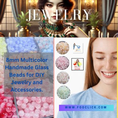 8mm Multicolor Handmade Glass Beads for DIY Jewelry and Accessories