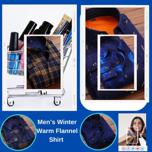 Men’s Winter Warm Flannel – Fur Long Sleeve Shirt