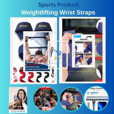 Weightlifting Wrist Straps – 1 Pair Anti-Slip Silicone Hand Grips