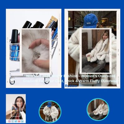 Winter Fashion – Women’s Oversized Gradient Faux Fur Coat