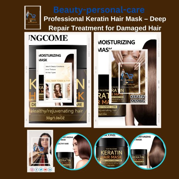 Professional Keratin Hair Mask Deep Treatment for Damaged Hair