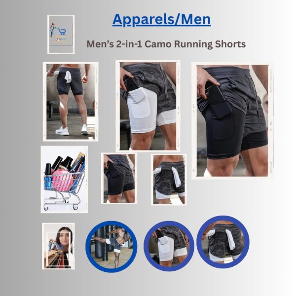Men’s 2-in-1 Camo Running Shorts