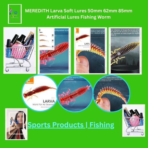 MEREDITH Larva Soft Lures Artificial Lures Fishing Worm Silicone