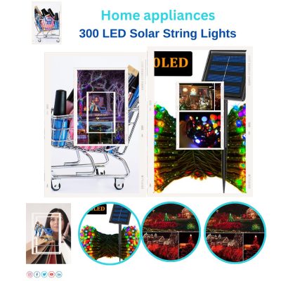 LED Solar String Lights – 8 Modes Waterproof Outdoor Fairy Lights