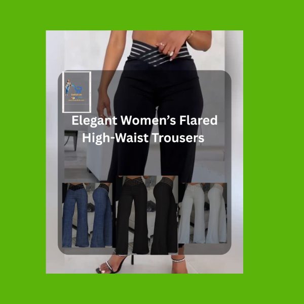 Elegant Women’s Flared High Waist Trousers