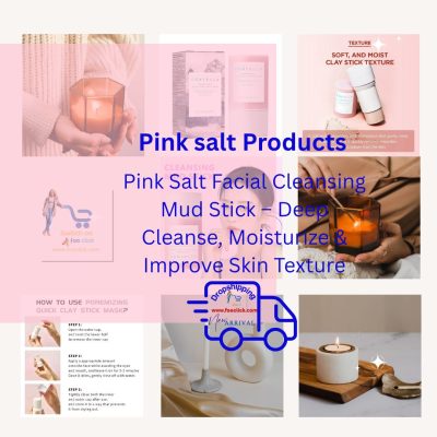 Pink Salt Facial Deep Cleansing Mud Stick Moisturize Improve Skin Texture