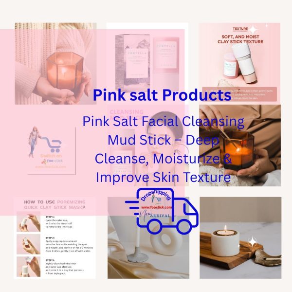 Pink Salt Facial Deep Cleansing Mud Stick Moisturize Improve Skin Texture