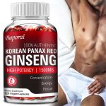 Korean Red Panax Ginseng Supplement bottle for strength