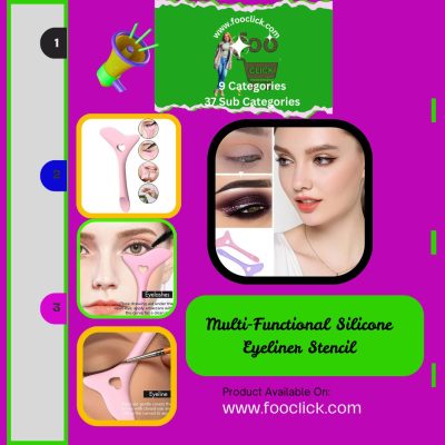 Multi-Functional Silicone Eyeliner Stencil for Perfect Wing Tips and Lip Precision
